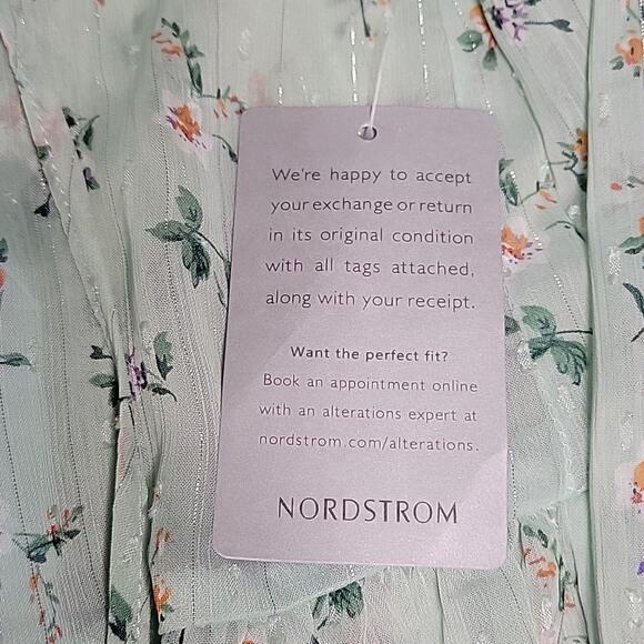 Melloday Mint Green Lined Chiffon Loose Fit Babydoll Dress Womens Small NWT - Picture 7 of 12